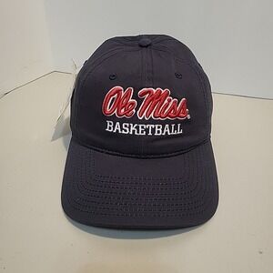 The Game Ole Miss Rebels Basketball Dad Hat Cap Adjustable Strap Blue NCAA
